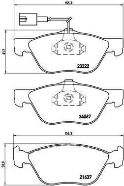 A.B.S. P 23 112 BREMBO Bremsbelagsatz, Scheibenbremse